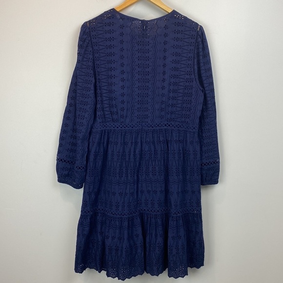 J. Crew • Eyelet Lace Flutter Hem Dress - Picture 4 of 15